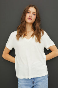 Basic V-Neck Short Sleeve T-Shirt