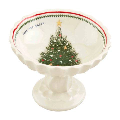 Vintage Tree Christmas Candy Dish