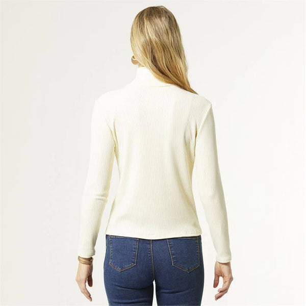 Hazel Turtleneck Top in Cream