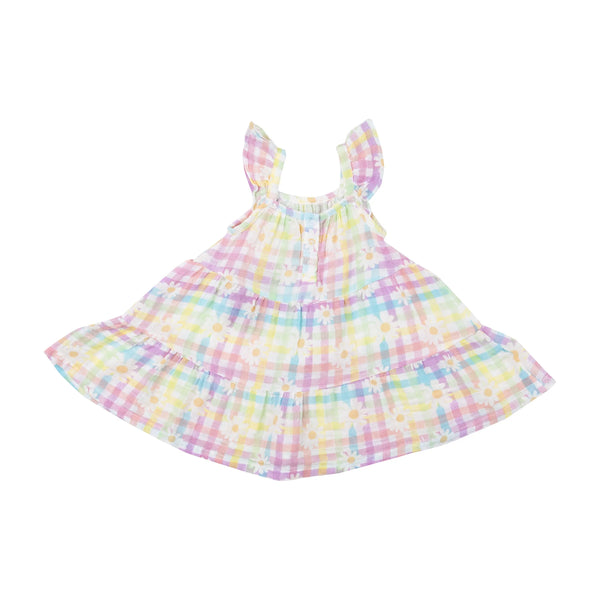 Twirly Dress in Gingham Daisy