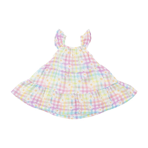 Twirly Dress in Gingham Daisy