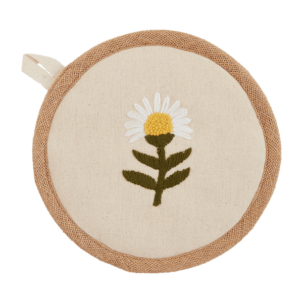 White Flower Pot Holder