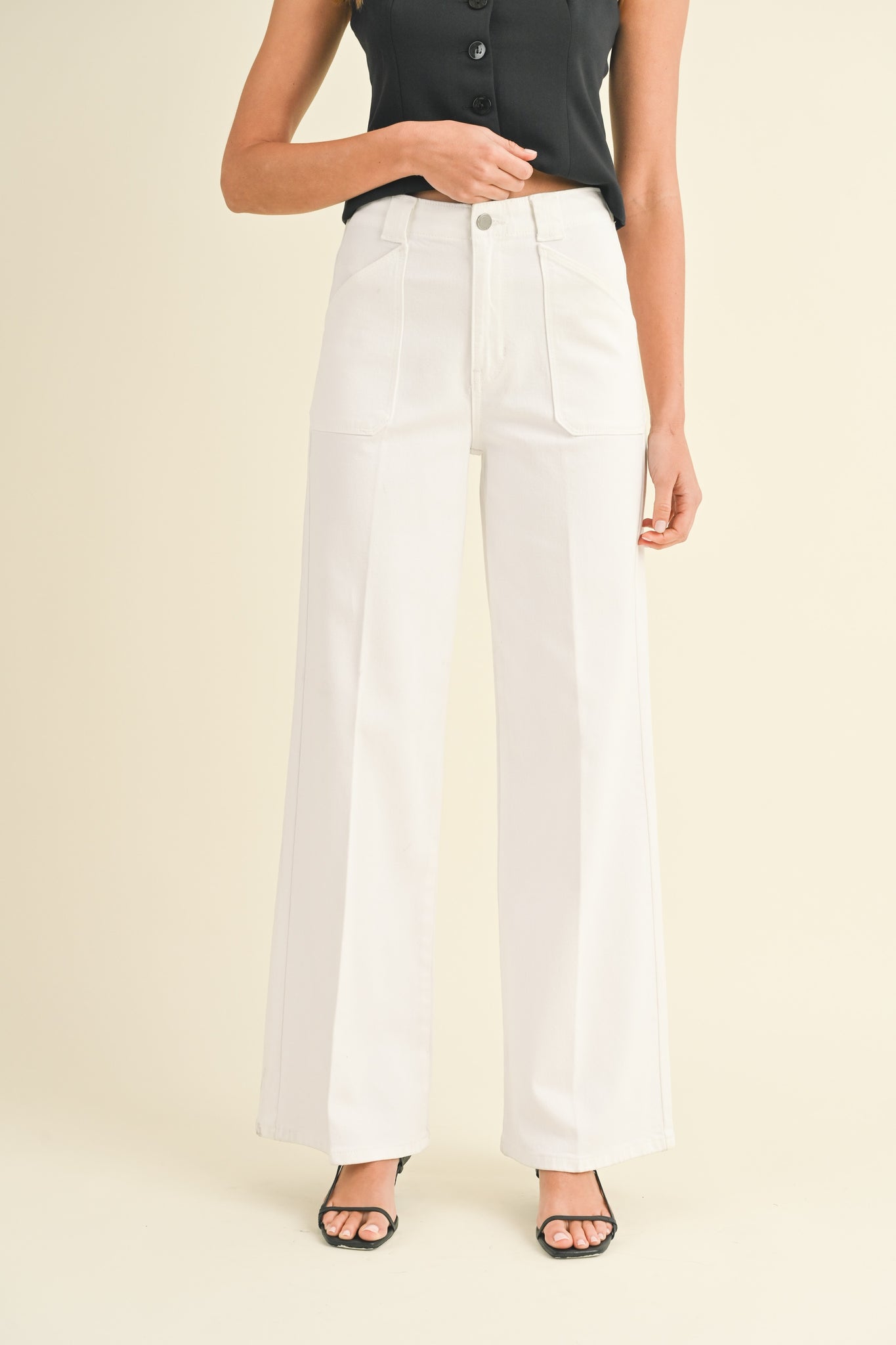 Patch Pocket Wide Leg Pant