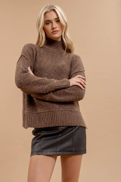 Wool Blend Turtleneck Sweater