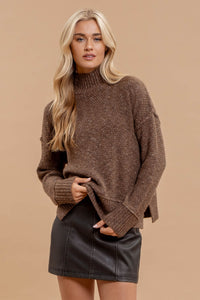 Wool Blend Turtleneck Sweater