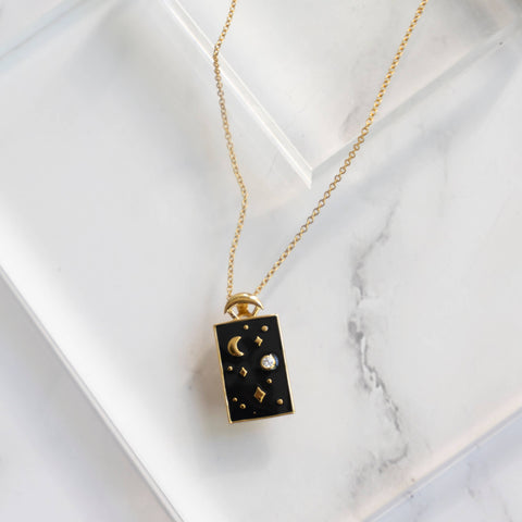 The Land of Salt - Big Sky Medallion Necklace in Gold - Lulu Bella Boutique