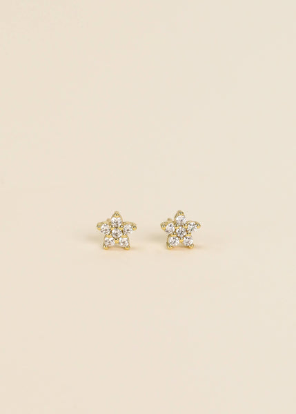 Pavé Stud - Flower - Earring