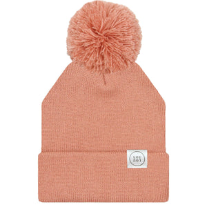 Beanie with Pom - Salmon Pink: Toddler