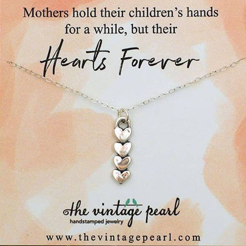 The Vintage Pearl - Hearts Forever Necklace (4) (sterling silver) - Lulu Bella Boutique