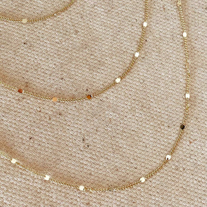 GoldFi - 18k Gold Filled 1mm Curb Chain With Pressed Details