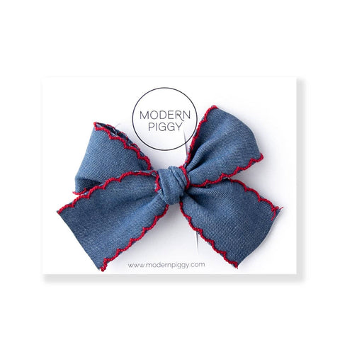 Modern Piggy - Scallop | Ribbon Bow - Lulu Bella Boutique
