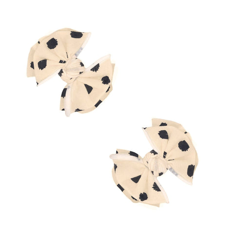Baby Bling Bows - 2PK PRINTED BABY FAB CLIPS: jane - Lulu Bella Boutique