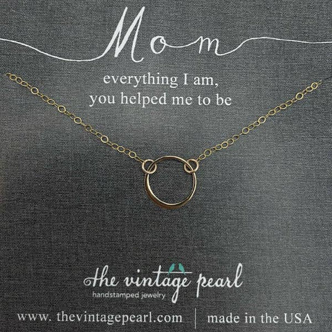 The Vintage Pearl - Mom Necklace (gold) - Lulu Bella Boutique