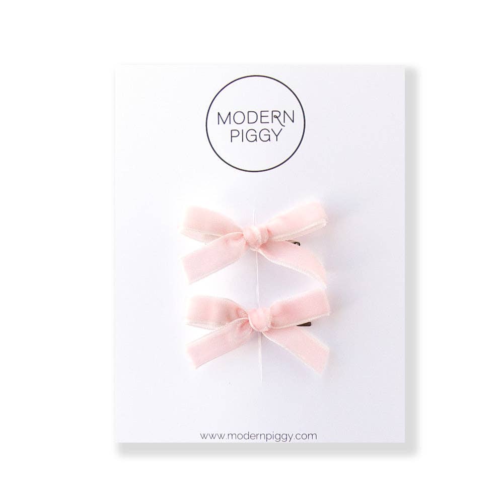 Baby Pink | Mini Ribbon Bow Set