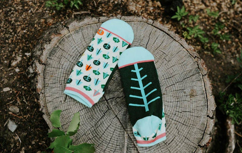 Woven Pear - Shorty Socks, Little Trees - Lulu Bella Boutique