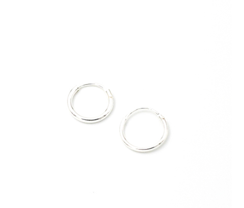 May Martin - Petite Hoops (Silver Colored 10mm)