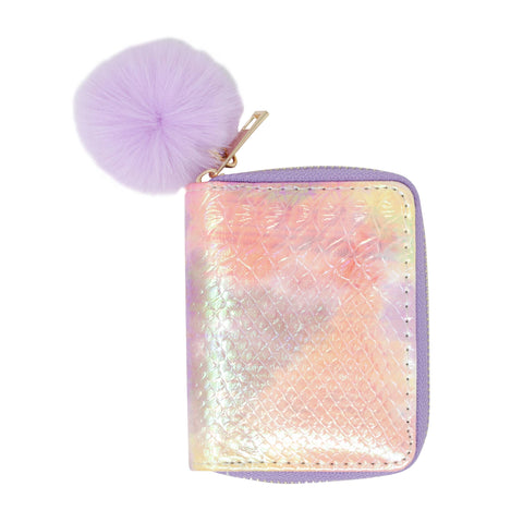 Tiny Treats and ZOMI GEMS - Shiny Tie Dye Mermaid Scale Wallet - Lulu Bella Boutique