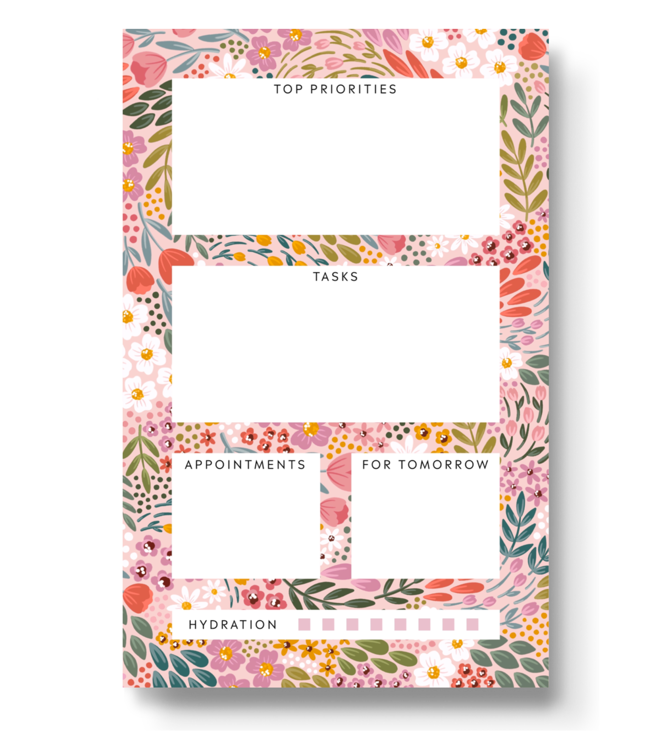 Summer Meadows Daily Planner Notepad, 8.5x5.5 in.