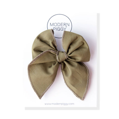 Modern Piggy - Cactus | Petite Party Bow - Lulu Bella Boutique