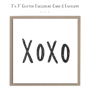 Susan Case Designs - XOXO Kiss Hug Mini Card - Thank You Card - Love Card