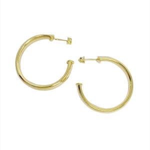 GoldFi - 18k Gold Filled Polished Slightly Twisted C Hoop