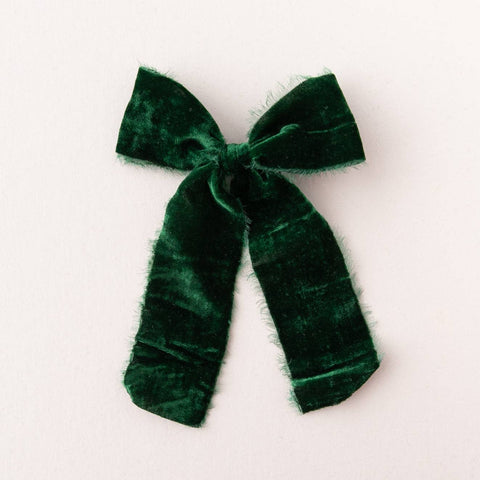 Evergreen | Velvet Statement Ribbon Bow