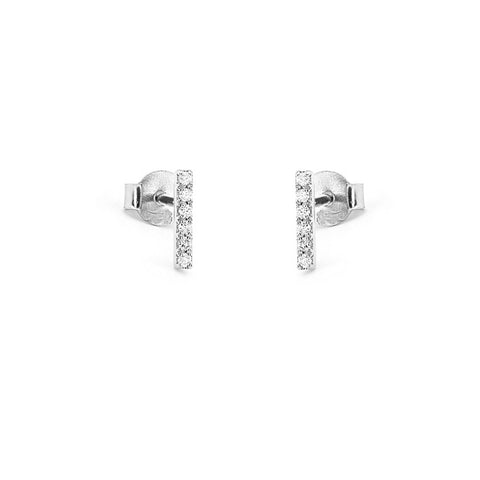 KIKICHIC - CZ Diamond Bar Stud Earrings - Lulu Bella Boutique