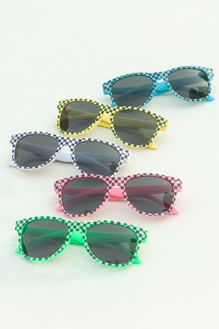 Space 46 Wholesale - Kids Toddler Race Cars Checker Sunglasses - Lulu Bella Boutique