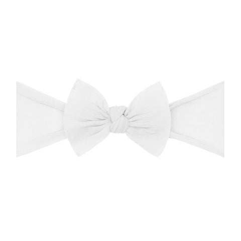 Baby Bling Bows - ITTY BITTY KNOT: white - Lulu Bella Boutique