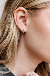 Shop ANDi - Silver Crystal Hoops - Hypoallergenic