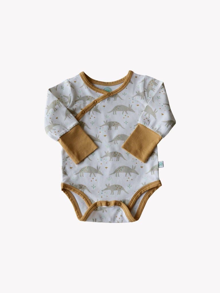 Shoulder Snap Long Sleeved Onesie - Ari Aardvark: Ari Aardvark / 6-12m