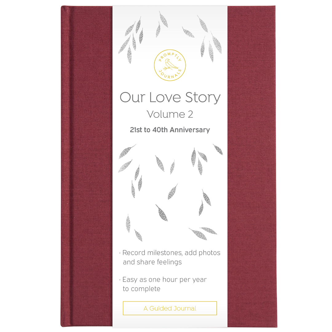 Promptly Journals - Our Love Story | Vol. 2 | Red Merlot