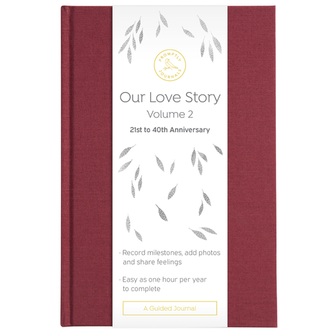 Promptly Journals - Our Love Story | Vol. 2 | Red Merlot - Lulu Bella Boutique
