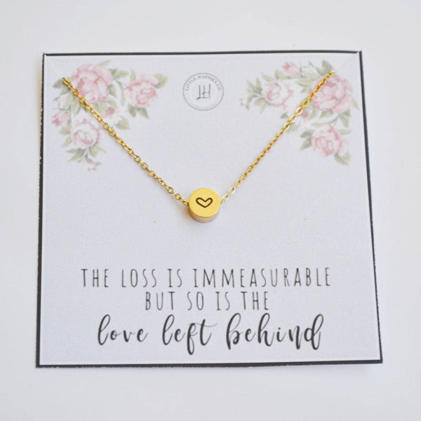 Gift for loss, Gift for grief, Sympathy gift, Condolence gift, Loss of a loved one, Loss of dad, Loss of mom, Bereavement gift, Gold heart: Gold - Lulu Bella Boutique