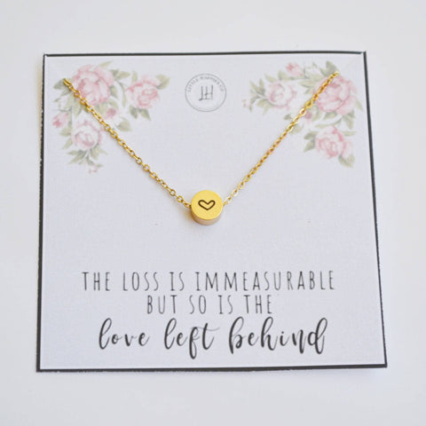 Gift for loss, Gift for grief, Sympathy gift, Condolence gift, Loss of a loved one, Loss of dad, Loss of mom, Bereavement gift, Gold heart: Gold - Lulu Bella Boutique
