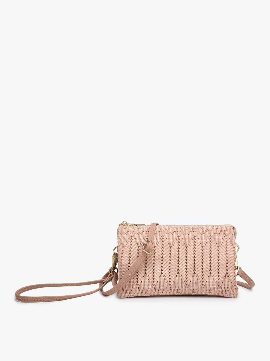 Jen & Co. - M013WVHER Riley Woven Herringbone 3 Compartment Crossbody