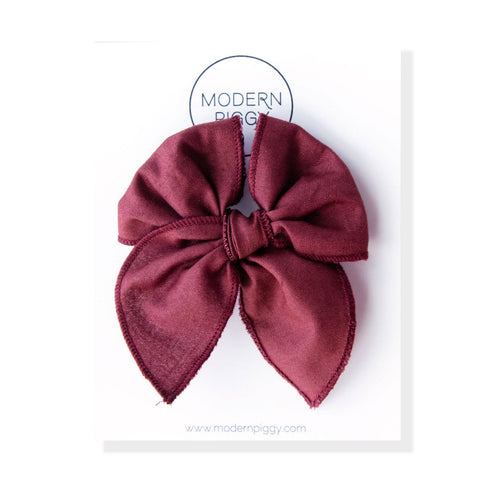 Modern Piggy - Garnet | Petite Party Bow - Lulu Bella Boutique