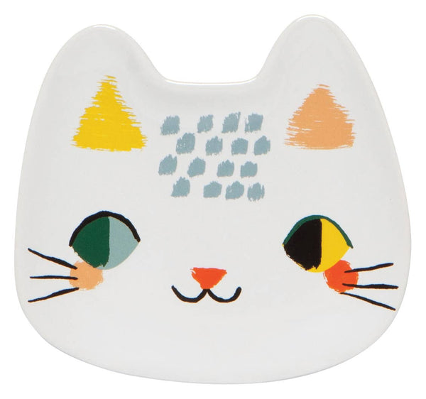 Danica Studio Meow Meow Cat Shaped Ceramic Trinket Tray