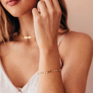 Space 46 Wholesale - 14K Gold Plated Disc Bracelet