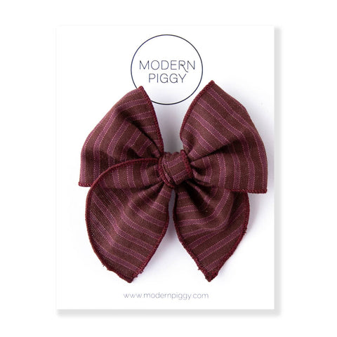 Modern Piggy - Raisin | Petite Party Bow - Lulu Bella Boutique