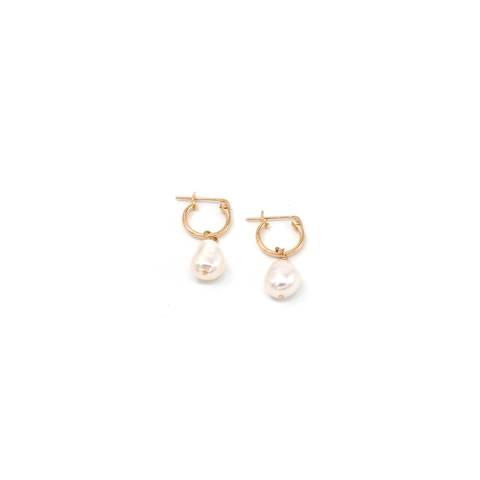 May Martin - Gold Filled Alina Pearl Hoops