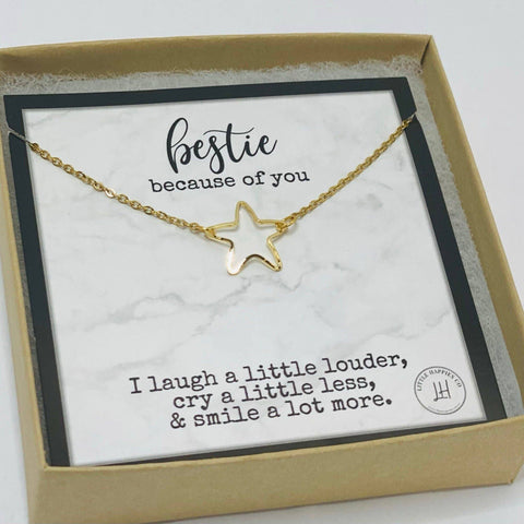 Little Happies Co - Best friend presents, Celebrating friendship, Star necklace, Present for my friend, To my bestie, To my best friend necklace, Friendship - Lulu Bella Boutique