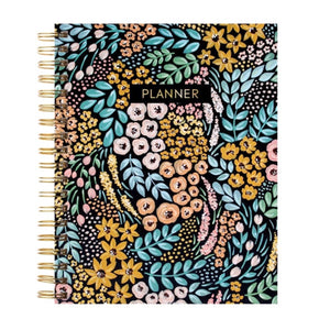 Black Floral Undated Planner: 8.5x11