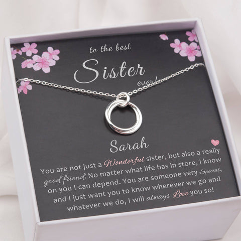 Anavia - To the Best Sister Sterling Silver Necklace Birthday Gift - Lulu Bella Boutique