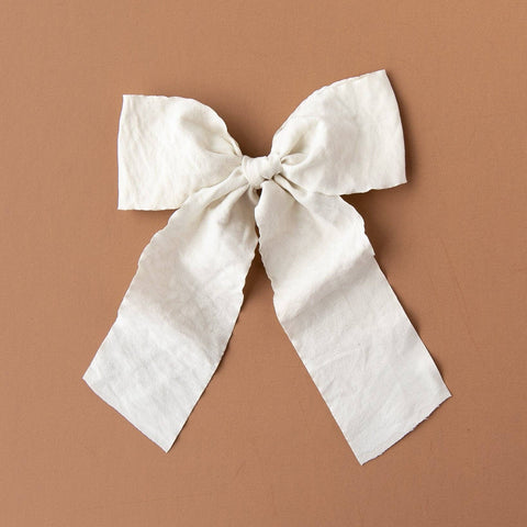 Modern Piggy - Antique White | Statement Ribbon Bow - Lulu Bella Boutique