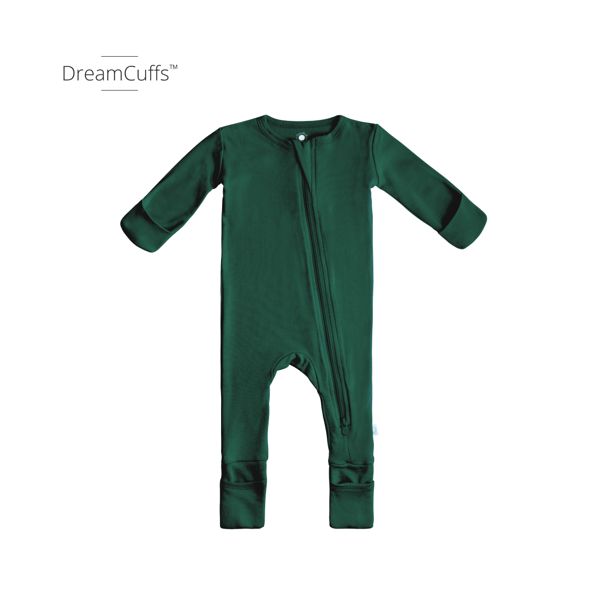 Infant Bamboo Pajamas w/ DreamCuffs™: 3 - 6 Months / Forest Green