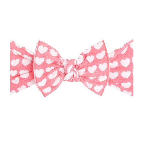 PRINTED KNOT: dreamboat (pink & white hearts)