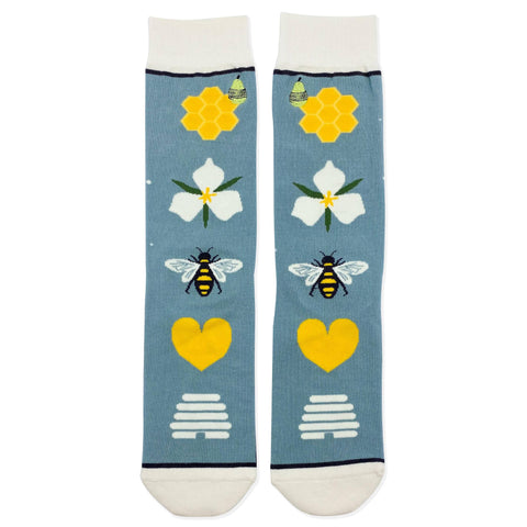 Woven Pear - Crew Socks, Save the Bees - Lulu Bella Boutique