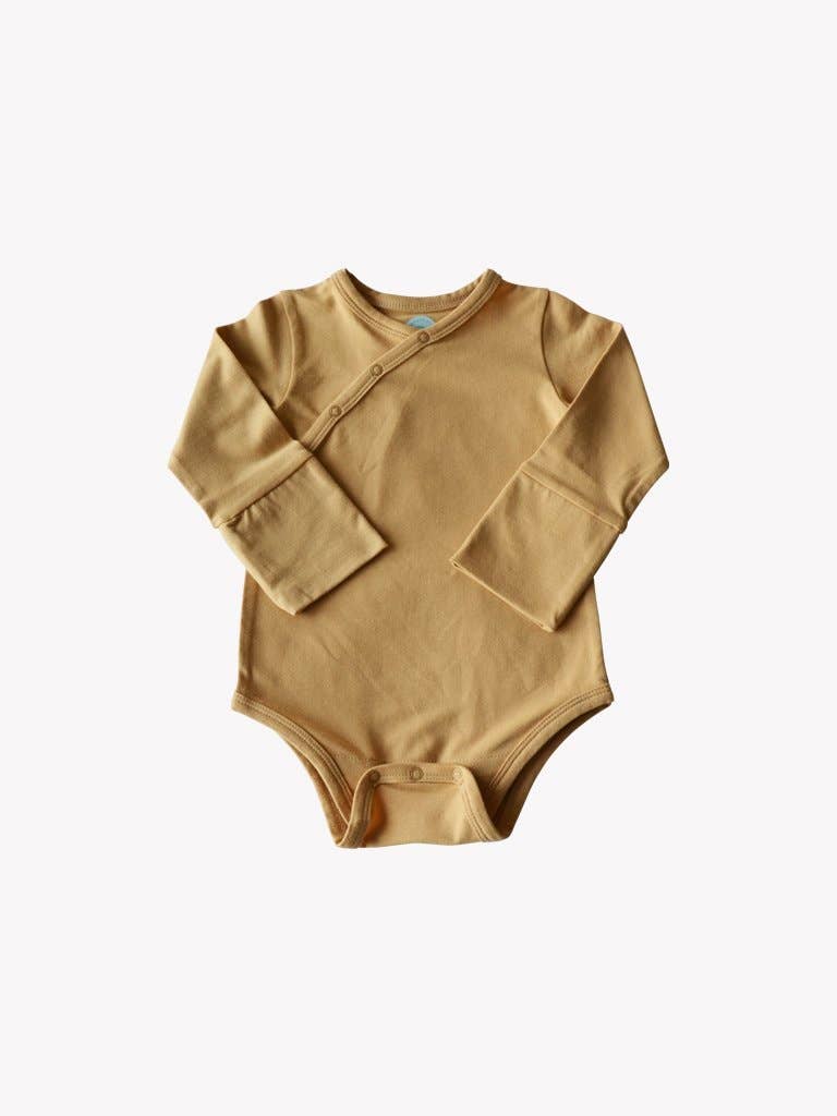 Shoulder Snap Long Sleeved Onesie - Honeycomb: Honeycomb / 12-18m