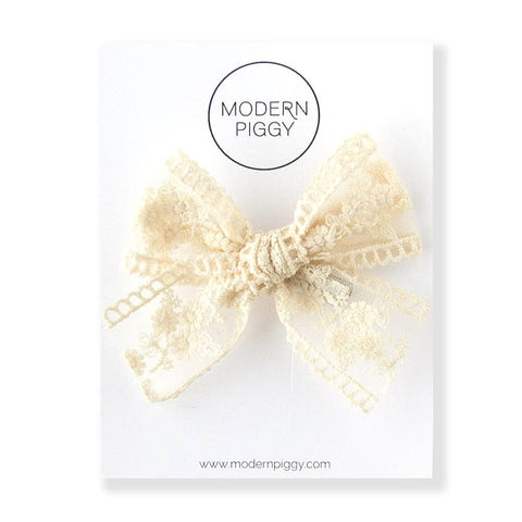 Modern Piggy - Vintage Lace | Ribbon Bow - Lulu Bella Boutique
